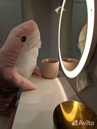 Акула из Икеи 100 см розовая