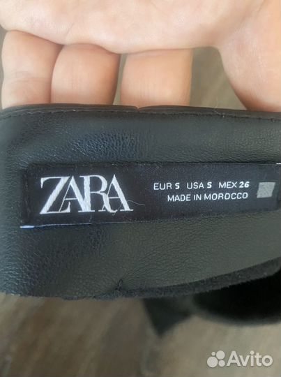 Юбка шорты zara экокожа