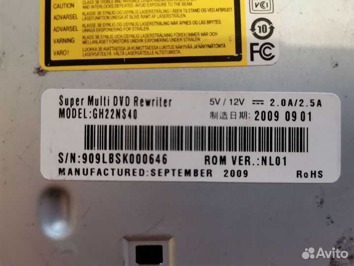Дисковод LG GH22NS40 DVD/CD SATA