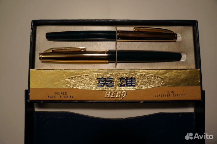 Набор. Ручка перьевая +ручка шариковая hero. Китай