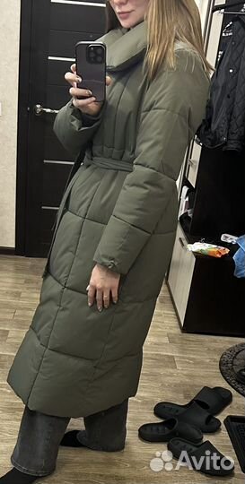 Зимняя длинная куртка пальто