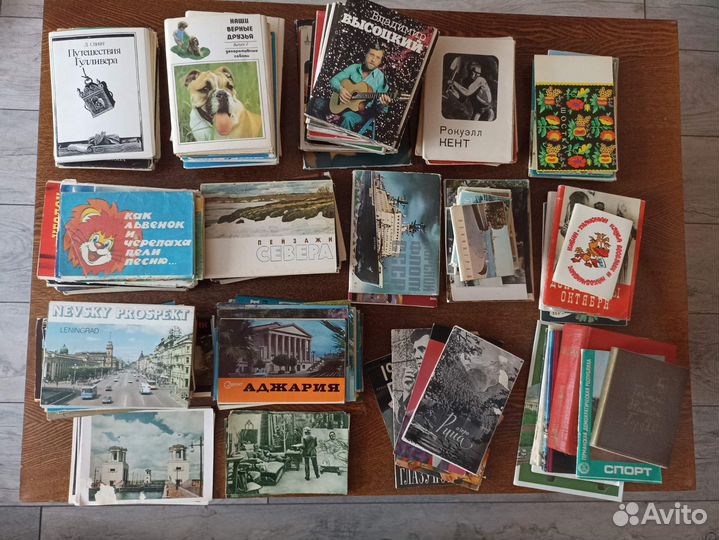 Наборы открыток СССР, календари, путеводители
