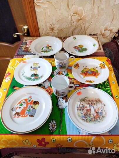 Набор детской посуды ГДР. Новые