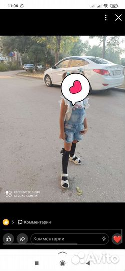 Джинсовый комбинезон для девочки