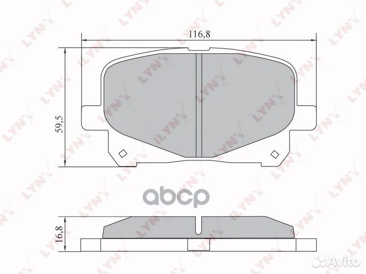 Колодки тормозные дисковые перед прав/лев L