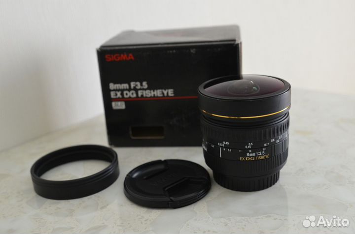 Sigma 8mm Fisheye EX состояние нового