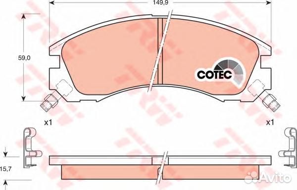 Колодки тормозные передние TRW GDB3200 GDB3200 TRW