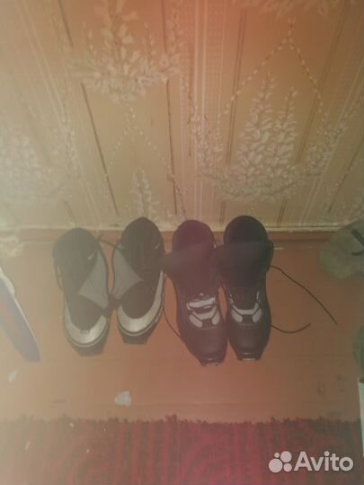 Лыжи беговые пластиковые с ботинками