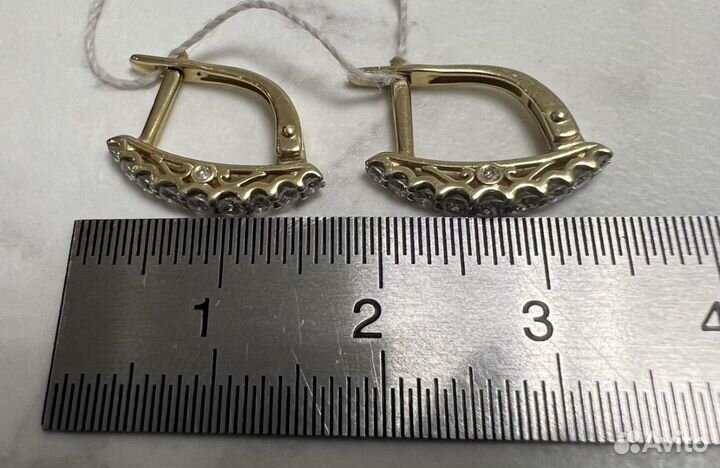 Серьги с бриллиантами 750 пробы