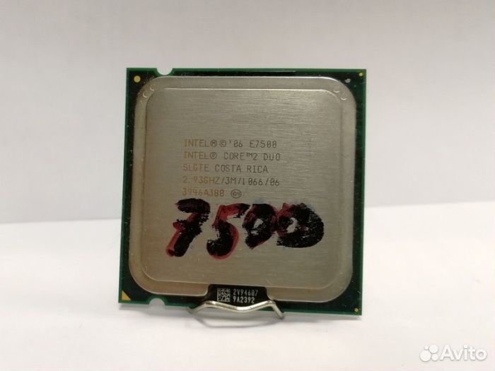 Процессор два ядра Intel Core 2 Duo E7500