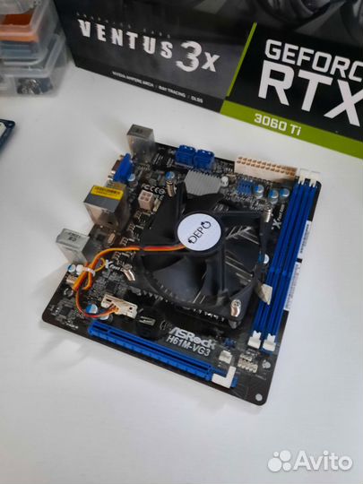 Материнская Плата 1155 с процессором asrock H61M-V