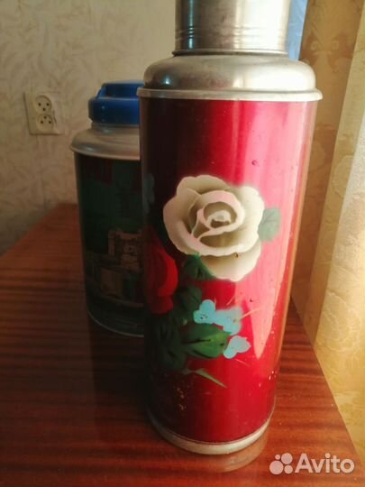 Термос СССР широкое горло, китайский термос стекло