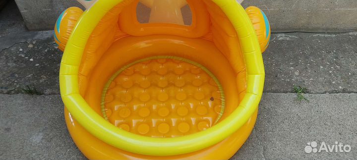Детский надувной бассейн с навесом
