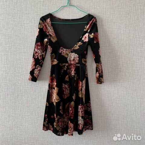 Платье бархатное