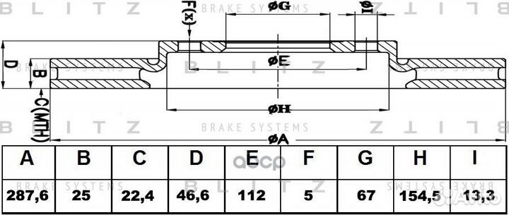 Диск тормозной MB W202/210 95- перед. вент. bs0
