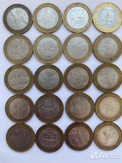 10 рублевые памятные биметаллические монеты