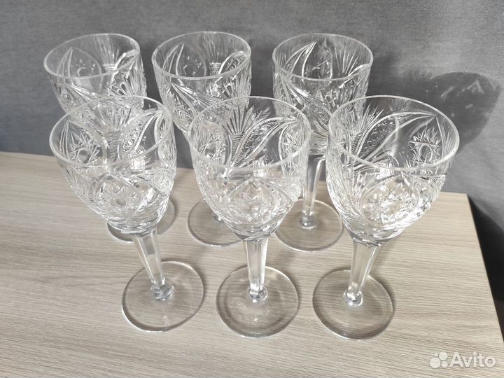 Рюмки 80 мл. (хрусталь СССР) - 6 шт
