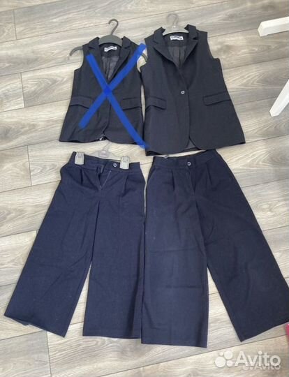 Школьные жилет и брюки(кюлоты) 134-152