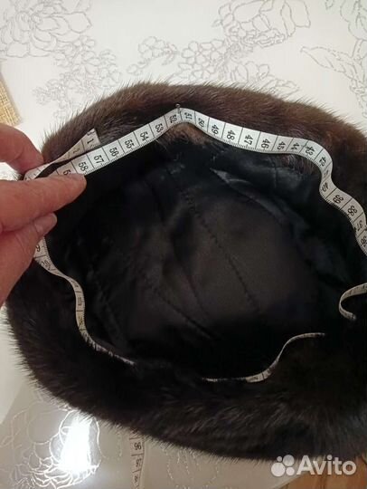 Берет женский норковый 56