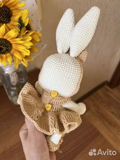 Зайка вязаный подарок ручной работы