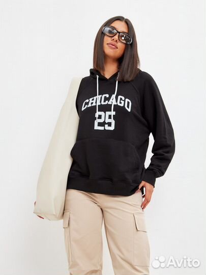 Худи женское черное