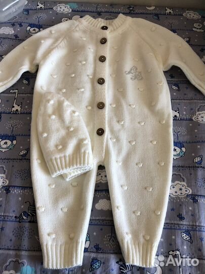 Вязаный комбинезон 62-68