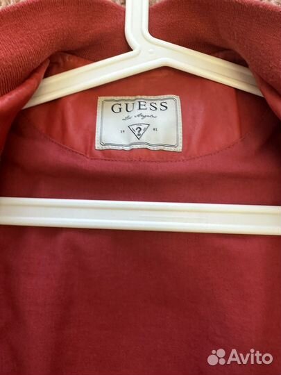 Куртка бомбер guess натуральная кожа