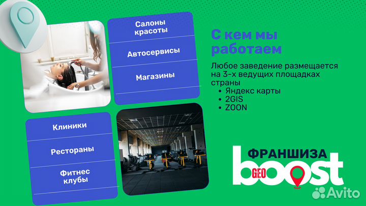 Франшиза GeoBoost продвижение на геосервисах