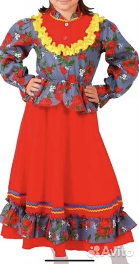 Костюм казачки напрокат на 7-9лет