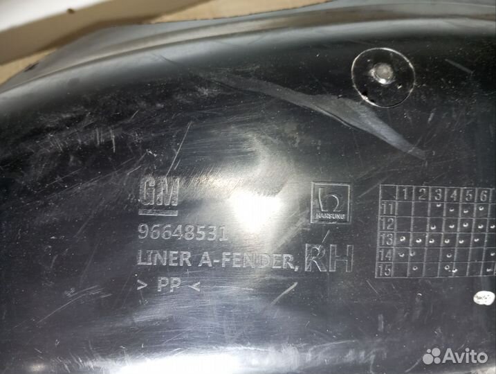 Подкрылок передний левый Шевроле Авео Т250