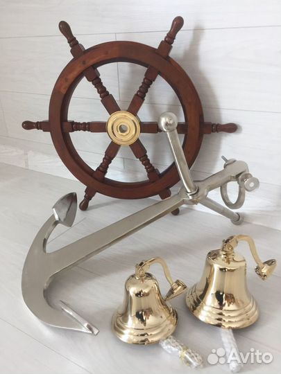 Якоря Штурвалы Рынды Брелки латунные