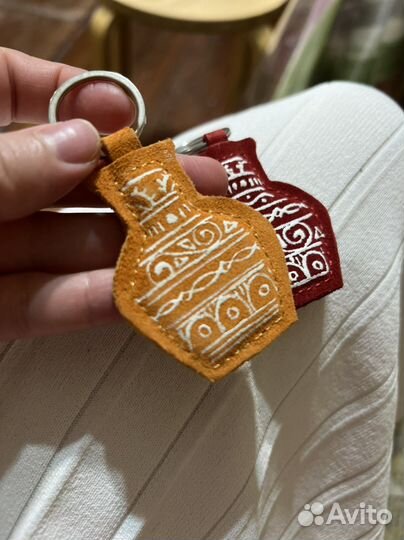 Брелок для ключей этно-сувенир замша