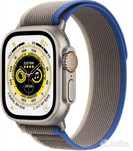 Apple Watch Ultra 49мм M Trail Сине-серые