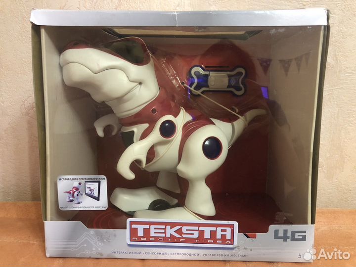 Интерактивный динозавр Teksta T-Rex Красный