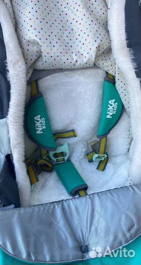 Санки коляска Ника с большими колёсами