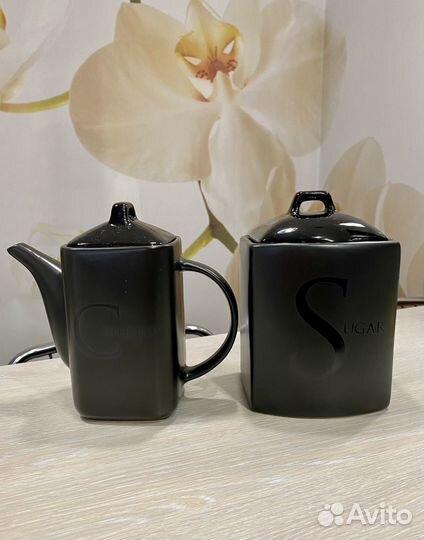 Чайник заварочный и сахарница, набор