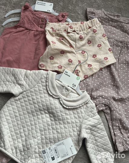 Пакет одежды на девочку 68 c&a новый