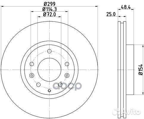 Диск тормозной mazda 6 (GH), 6 station wagon (G