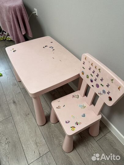 Детский стол и стул IKEA