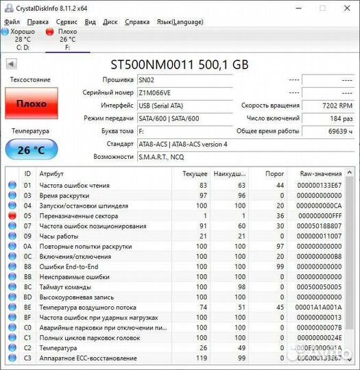 Жесткий диск 500 гб б.у