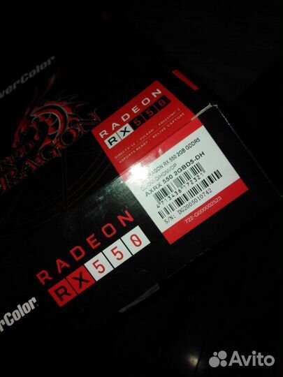 Видеокарта Radeon rx550 2gb Red Dragon