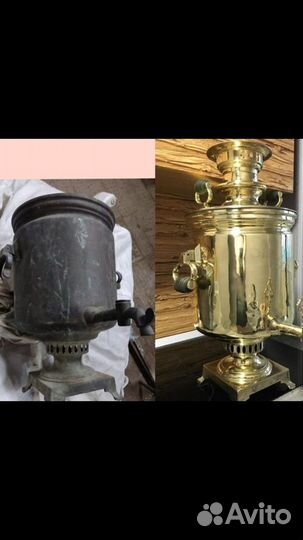 Ремонт старинных самоваров на дровах