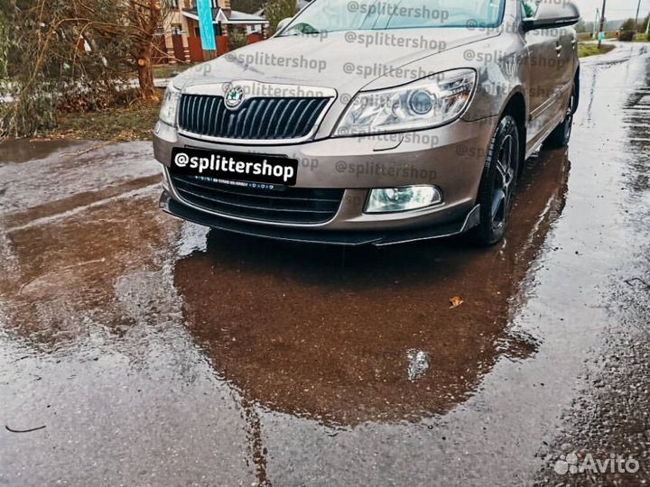 Сплиттер skoda octavia а5 губа на октавия а5