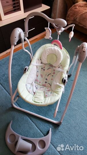 Детские электрокачели Pituso 2 в 1 Bolero Мятный