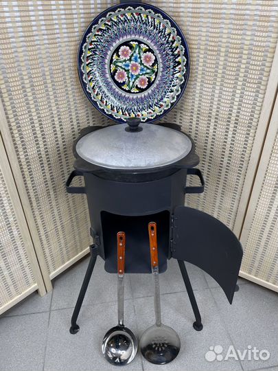 Печь для казана + казан 6 литров