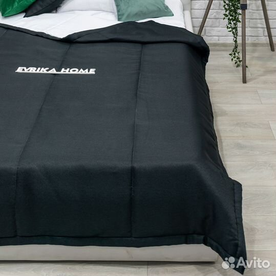 Покрывало орфей черный новое плед на кровать