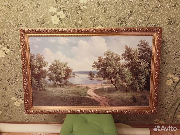 Картина Дорога к озеру, летний пейзаж