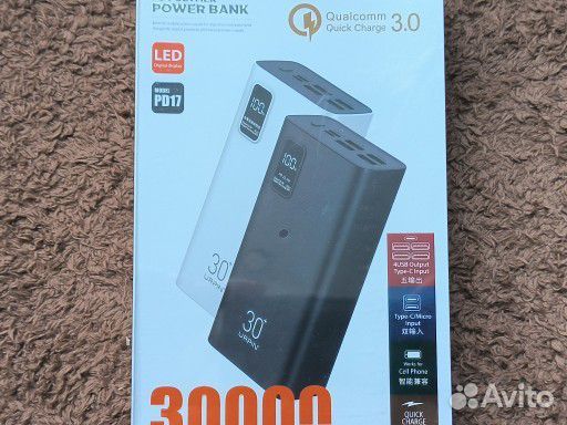 Powerbank 30000 быстрая зарядка