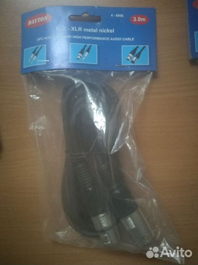 Микрофонный шнур xlr - xlr Dayton 3метра