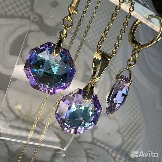 Комплект со Swarovski серьги кулон красивенный